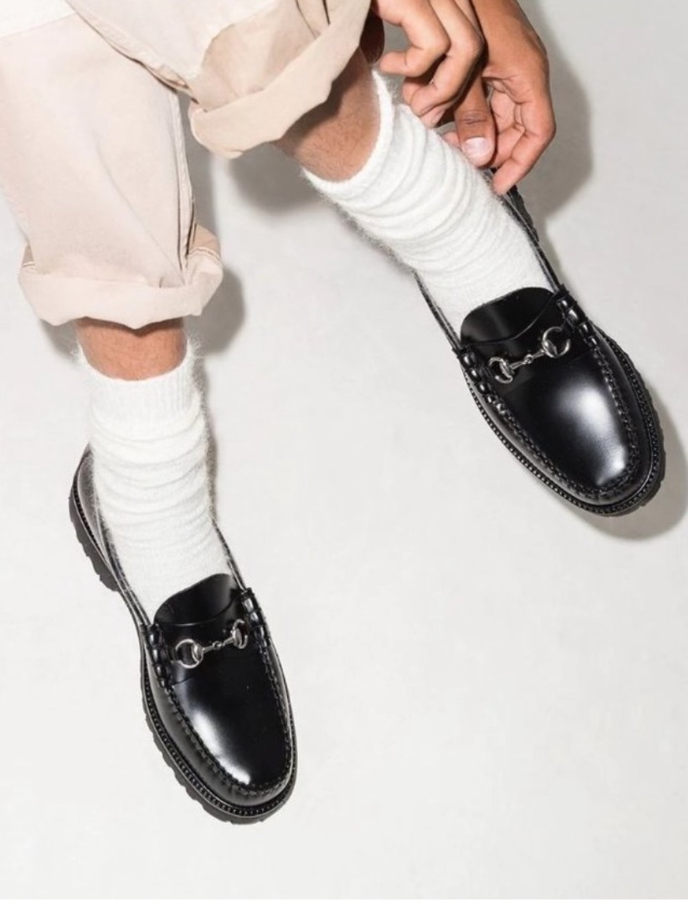 NEW G.H.Bass Mens Easy Weejun Lincoln Leather Horsebit Loafers Size 10.5 - Picture 1 of 11